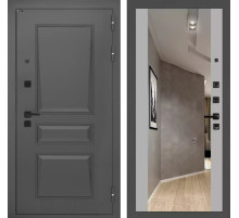 Входная дверь Орлеан с Зеркалом Максимум - Грей софт