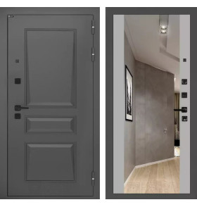 Входная дверь Орлеан с Зеркалом Максимум - Грей софт