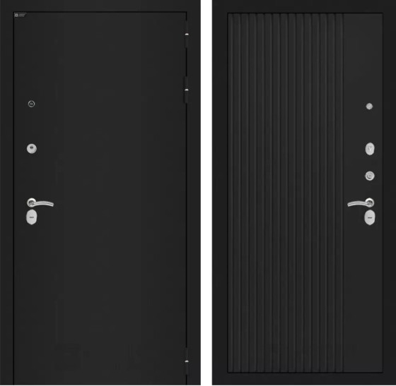 Входная дверь CLASSIC шагрень черная 29 - Черный кварц | Металл с практичным покрытием 