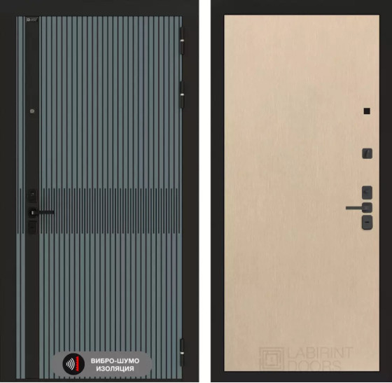 Входная дверь ISSIDA 05 - Венге светлый | Фрезерованная МДФ панель 10 мм, цвет 