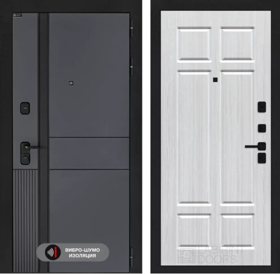 Входная дверь EVOLAB 08 - Кристалл вуд | Фрезерованная МДФ панель 10 мм, цвет 