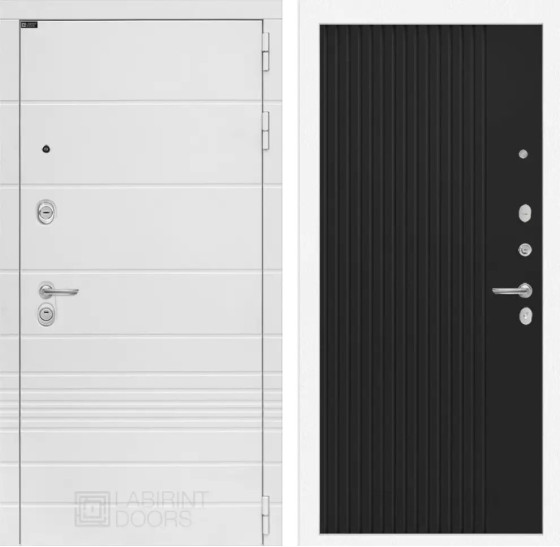 Входная дверь Трендо 29 - Черный кварц | Декоративная MDF панель 10 мм с фрезерованным наличником, цвет 