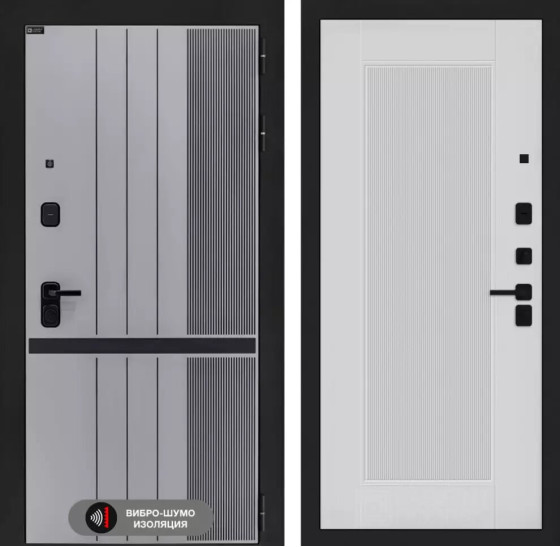 Входная дверь SKYLAB 30 - Белый рельеф софт | Фрезерованная МДФ панель 10 мм, цвет 