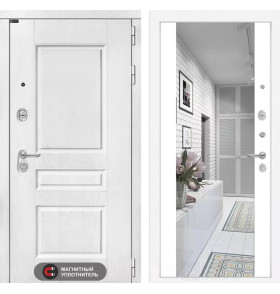 Входная дверь VERSAL с Зеркалом Максимум - Белый софт