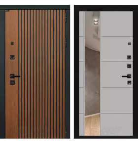 Входная дверь STORM с Зеркалом 19 -Грей софт