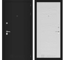 Входная дверь CLASSIC шагрень черная 06 - Белое дерево