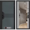 Входная дверь Смартлаб с Зеркалом Максимум - Грей софт | Фрезерованная МДФ панель 10 мм, цвет 