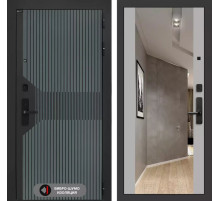 Входная дверь Смартлаб с Зеркалом Максимум - Грей софт