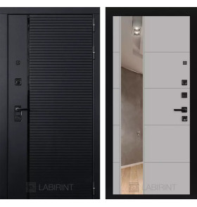 Входная дверь PIANO с зеркалом 19 - Грей софт