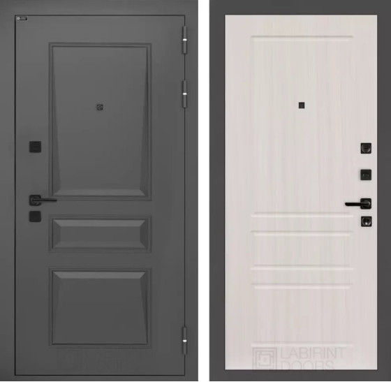 Входная дверь Орлеан 03 - Сандал белый | Металлическая отделка методом давления на полотне