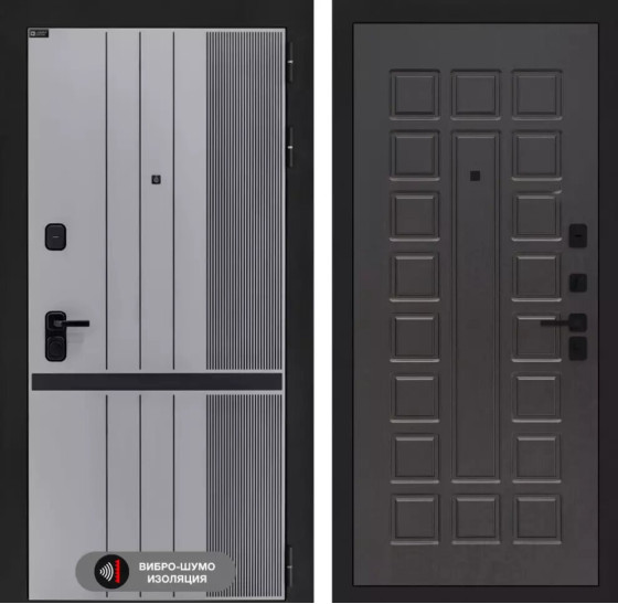 Входная дверь SKYLAB 04 - Венге | Фрезерованная МДФ панель 10 мм, цвет 