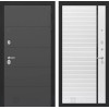 Входная дверь ART 22 - Белый софт, черная вставка | Современная декоративная MDF панель 10 мм, цвет 