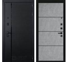 Входная дверь PIANO 25 - Бетон светлый, черный молдинг