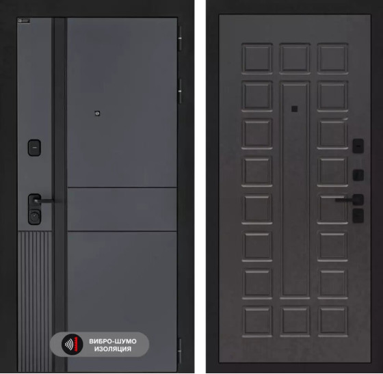 Входная дверь EVOLAB 04 - Венге | Фрезерованная МДФ панель 10 мм, цвет 