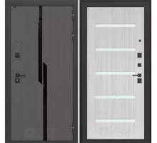 Входная дверь CARBON 01 - Сандал белый, стекло белое