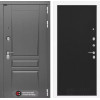 Входная дверь Платинум 29 - Черный кварц | Декоративная MDF панель 16 мм с наличником, цвет 