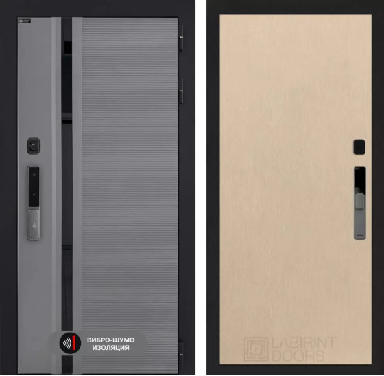 Входная дверь Пиано Смарт 2.0 панель 05 - Венге светлый | Фрезерованная МДФ панель 10 мм, цвет 