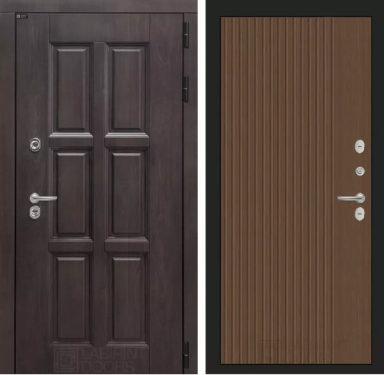 Входная дверь Лондон 29 - Дуб кантри темный | Влагостойкая MDF панель 16 мм с наличниками, цвет Винорит 