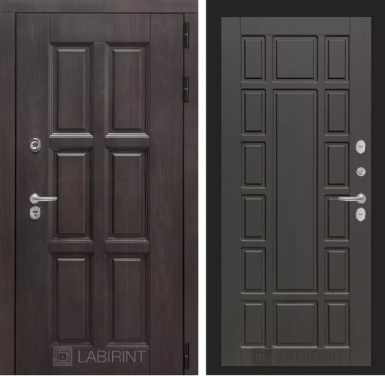 Входная дверь Лондон 12 - Венге | Влагостойкая MDF панель 16 мм с наличниками, цвет Винорит 