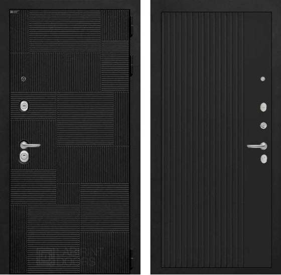 Входная дверь PAZL 29 - Черный кварц | Современная MDF панель 10 мм, цвет 