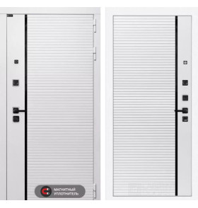 Входная дверь ROYAL 22 - Белый софт, черная вставка