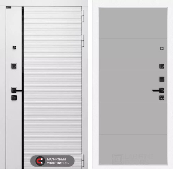 Входная дверь ROYAL 13 - Грей софт | Современная MDF панель 10 мм с наличником, цвет 