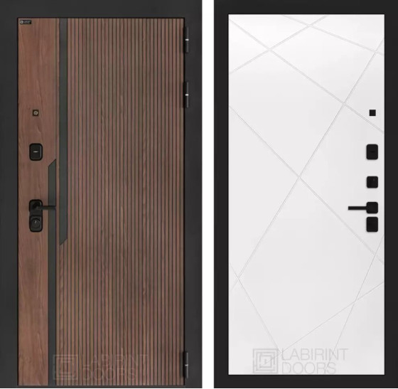 Входная дверь KARMINA 24 - Белый софт | Фрезерованная МДФ панель 10 мм, цвет 