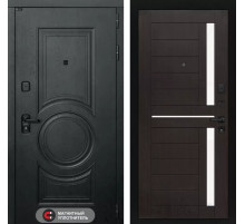 Входная дверь GRAND 02 - Венге, стекло белое