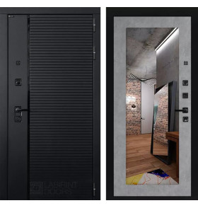 Входная дверь PIANO с зеркалом 18 - Бетон светлый