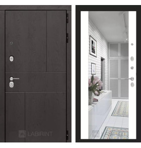 Входная дверь URBAN с Зеркалом Максимум - Белый софт