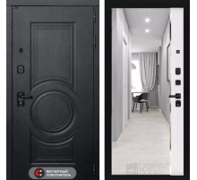 Входная дверь GRAND с зеркалом Панорама - Белый софт