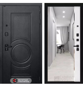 Входная дверь GRAND с зеркалом Панорама - Белый софт