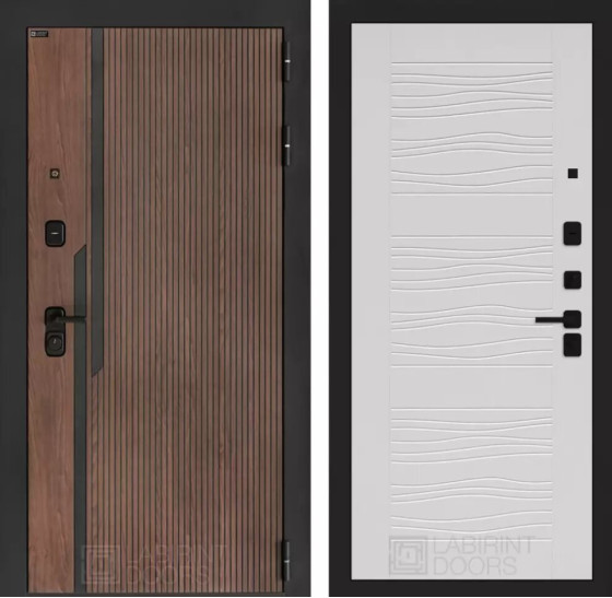 Входная дверь KARMINA 06 - Белое дерево | Фрезерованная МДФ панель 10 мм, цвет 