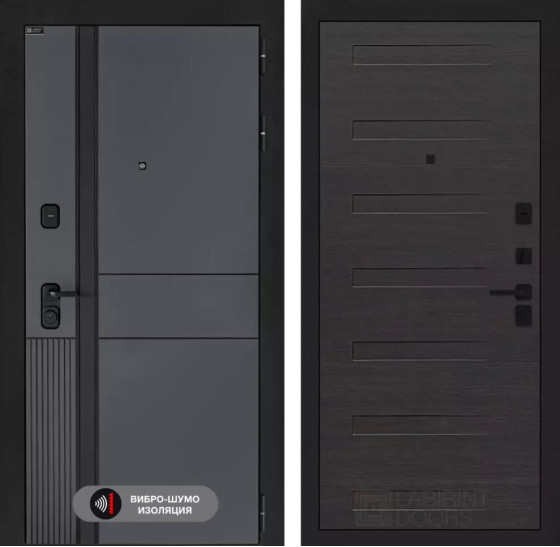 Входная дверь EVOLAB 14 - Эковенге горизонтальный | Фрезерованная МДФ панель 10 мм, цвет 