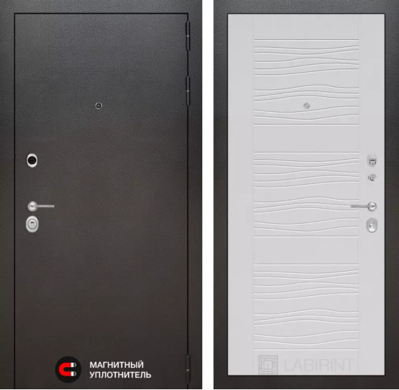 Входная дверь SILVER 06 - Белое дерево | Металл с покрытием 