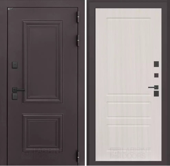 Входная дверь Полярис лайт 03 - Сандал белый | Металлическая отделка методом давления на полотне, 960х2050 мм (внешний 1130х2130 мм), 880х2050 мм (внешний 1050х2130 мм)