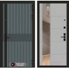 Входная дверь ISSIDA с зеркалом 19 - Грей софт | Фрезерованная МДФ панель 10 мм, цвет 