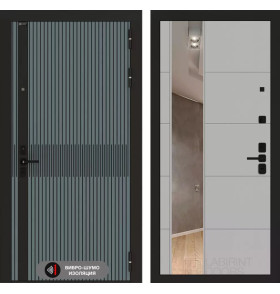 Входная дверь ISSIDA с зеркалом 19 - Грей софт