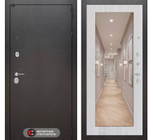 Входная дверь SILVER с Зеркалом 18 - Сандал белый