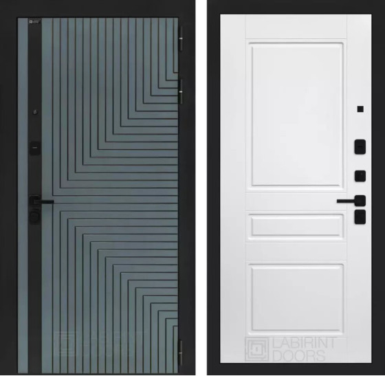 Входная дверь CREDOR 03 - Белый софт | Фрезерованная МДФ панель 10 мм, цвет 