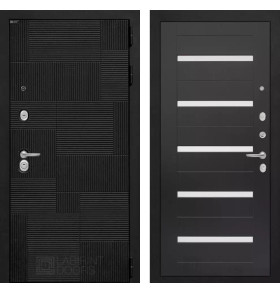 Входная дверь PAZL 01 - Венге, стекло белое