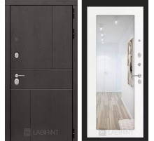 Входная дверь URBAN с Зеркалом 18 - Белое дерево