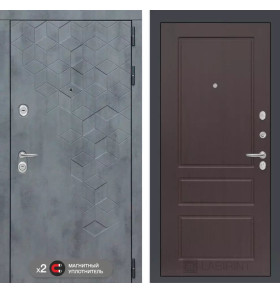 Входная дверь Бетон 03 - Орех премиум