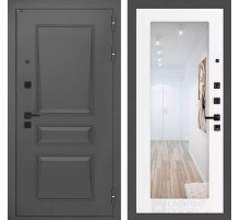 Входная дверь Орлеан с Зеркалом 18 - Белое дерево