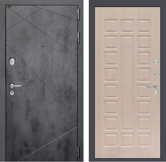 Входная дверь LOFT 04 - Беленый дуб | Фрезерованная декоративная MDF панель 10 мм, цвет 