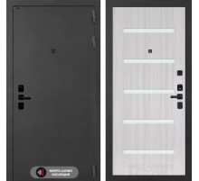 Входная дверь ACUSTICLAB 01 - Сандал белый, стекло белое