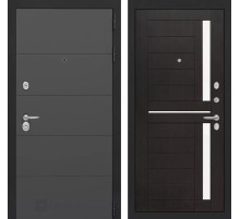 Входная дверь ART 02 - Венге, стекло белое