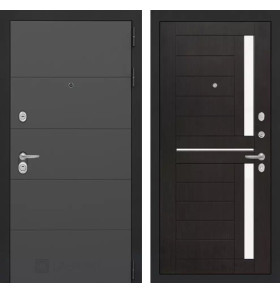 Входная дверь ART 02 - Венге, стекло белое