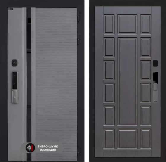 Входная дверь Пиано Смарт 2.0 панель 12 - Венге | Фрезерованная МДФ панель 10 мм, цвет 