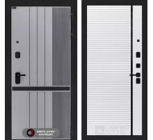 Входная дверь SKYLAB 22 - Белый софт, черная вставка